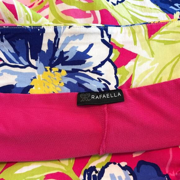 Rafaella Wms 2XL Pink Cosmo Colorful Floral Print Stretch Skort Casual Summer - Picture 3 of 7